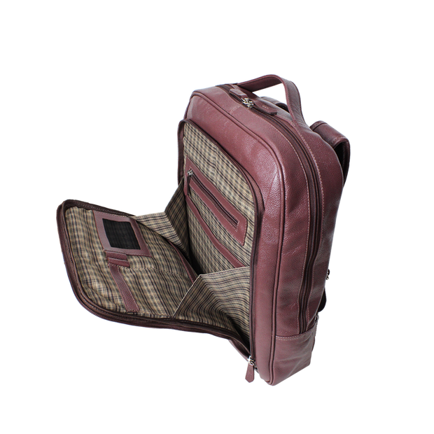 Mochila Executiva Nomad Slim Masculina Em Couro Legítimo - 9015