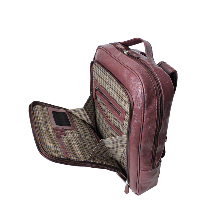Mochila Executiva Nomad Slim Masculina Em Couro Legítimo - 9015