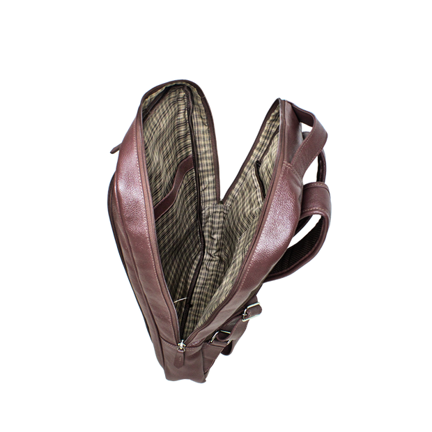 Mochila Executiva Nomad Slim Masculina Em Couro Legítimo - 9015